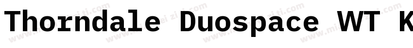 Thorndale Duospace WT K字体转换